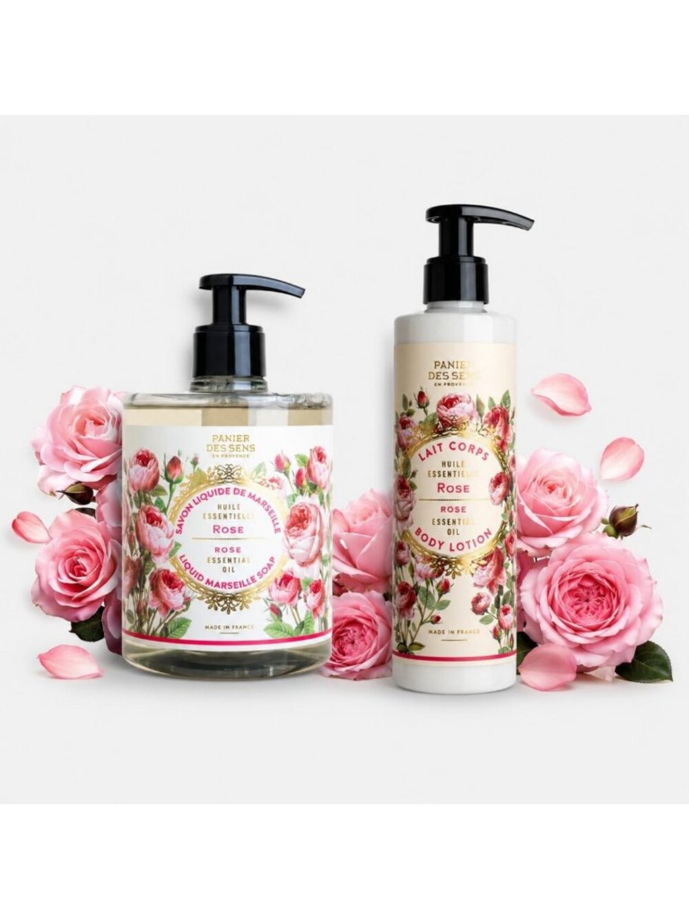 Rose Hand Soap & Lotion Set - Moisturizing, Luxurious, 16.9 & 8.5 fl oz